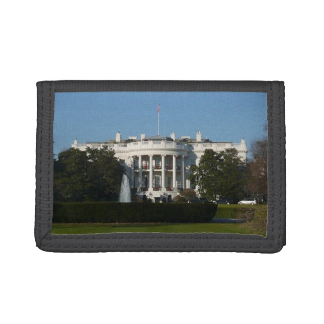Christmas White House for Holidays Washington DC Trifold Wallet (Front)