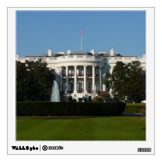 Christmas White House for Holidays Washington DC Wall Sticker (Front)
