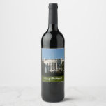 Christmas White House for Holidays Washington DC Wine Label