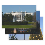 Christmas White House for Holidays Washington DC Wrapping Paper Sheets