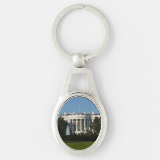 Christmas White House Keychain