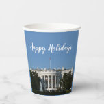Christmas White House Paper Cups