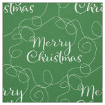 CHRISTMAS white seamless pattern with LINES Fabric