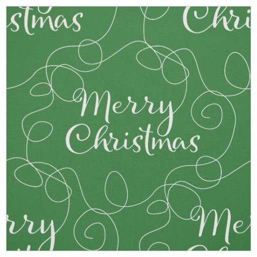 CHRISTMAS white seamless pattern with LINES Fabric