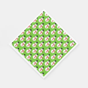 Christmas White Standard Napkin/Snowmen Paper Napkins