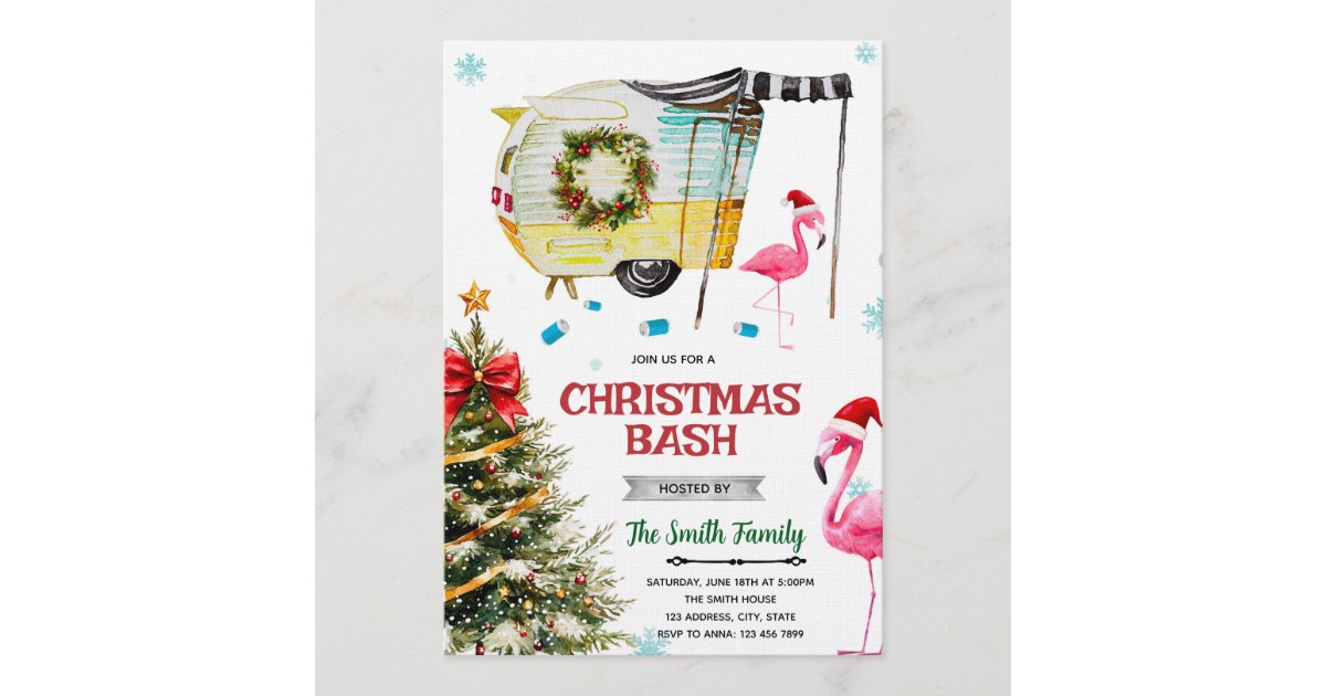 Christmas White Trash Bash Invitation | Zazzle