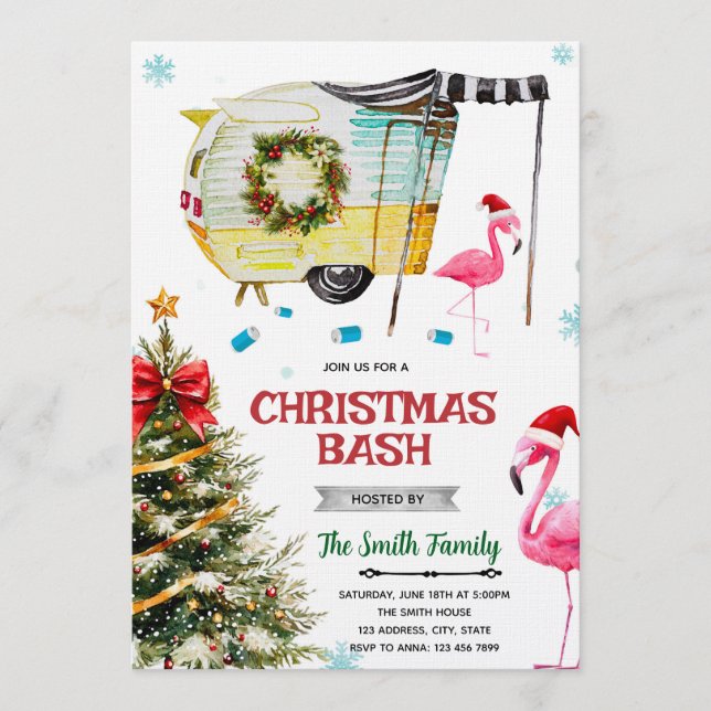 Christmas White Trash Bash Invitation (Front)
