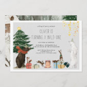 Christmas Wild One Party Animal Invitation (Front/Back)