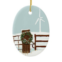 Christmas Wind Farm Ornament