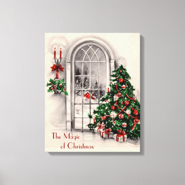 Christmas Window Large Canvas Print (Front)