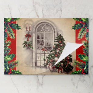 Christmas Window Lights Paper Placemats