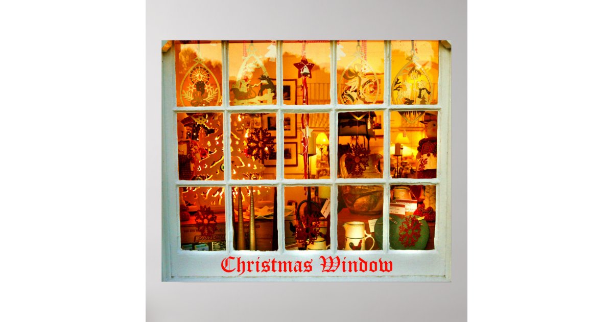 christmas window poster Zazzle