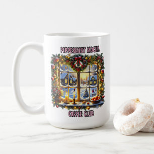 Christmas Window With Holiday Decor Coffee Mug