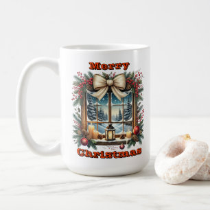 Christmas Window With Winter Scene Coffee Mug