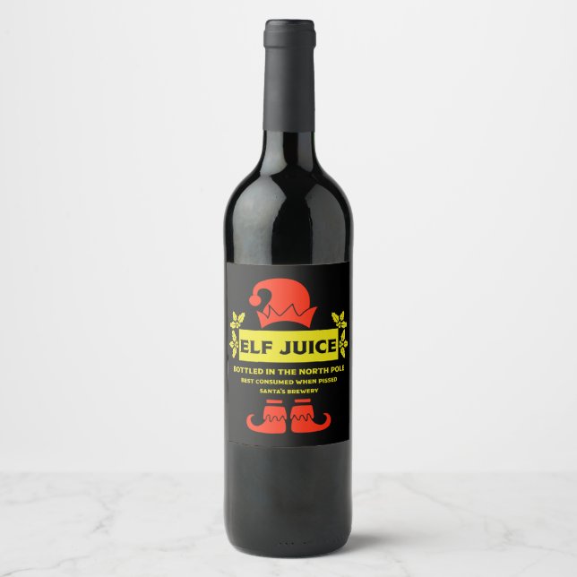 Christmas Wine And Sparkling Wine Labels (Front)