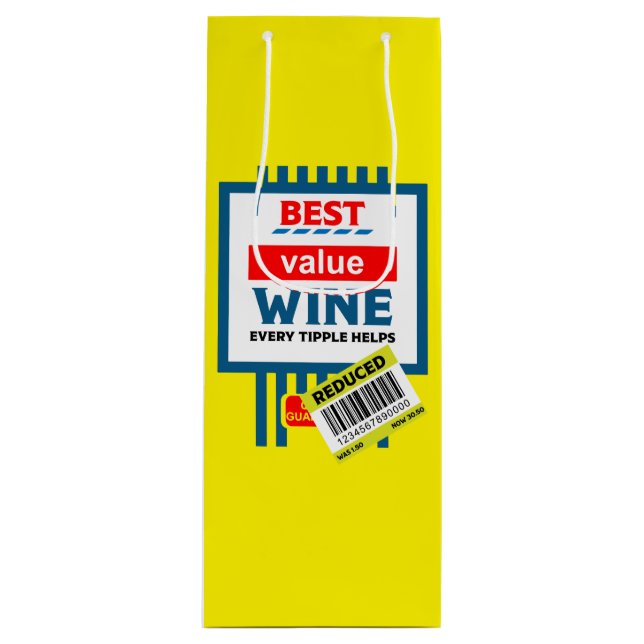 Christmas Wine And Sparkling Wine Labels Gift Bag (Front)
