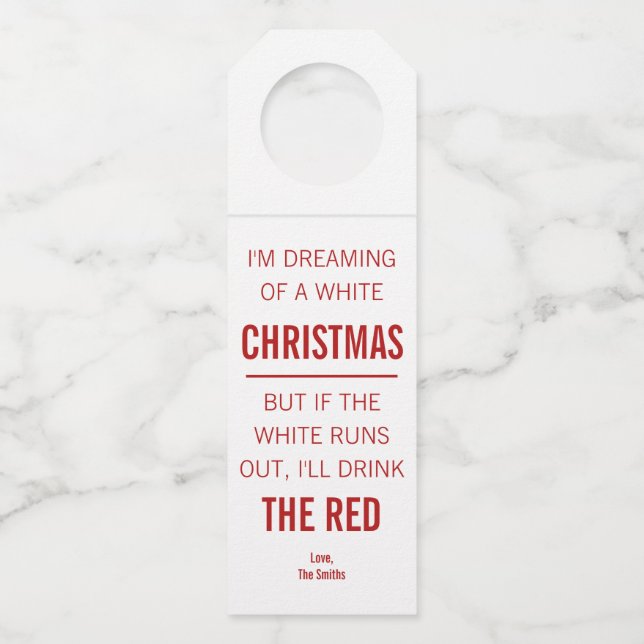 Christmas Wine Bottle Tags  (Front)