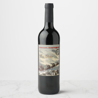 Christmas Wine delivered by Sleigh Label