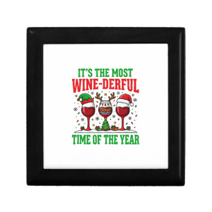 Christmas Wine-Derful Red Wine Design Gift Box