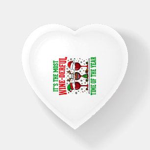 Christmas Wine-Derful Red Wine Design Paperweight