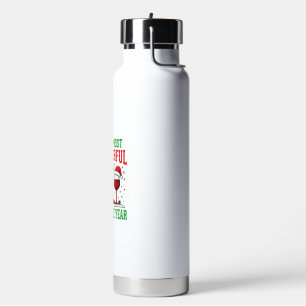Christmas Wine-Derful Red Wine Design Water Bottle