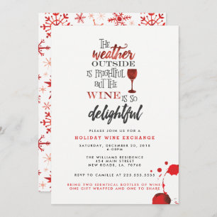 Christmas Wine Exchange Party Invitation