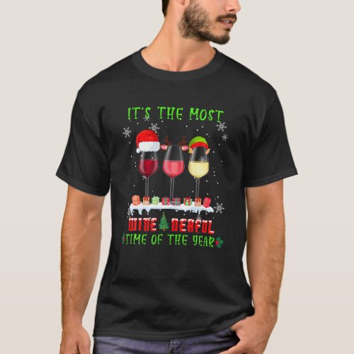 Christmas Wine _ Funny Xmas Alcohol Pajama T_Shirt