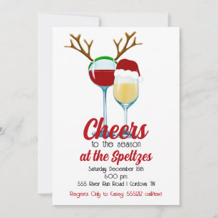 Christmas Wine Invitation