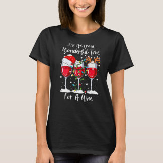 Christmas Wine It's The Most Wonderful Time Of The T-Shirt