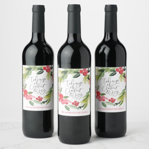 Christmas Wine Label Sticker Seal Gift Tag Labels