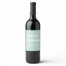 Christmas wine labels for holiday party