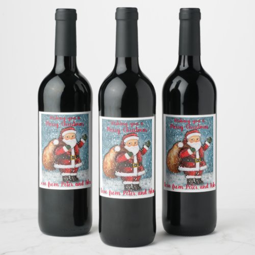 Christmas Wine Lables Wine Label