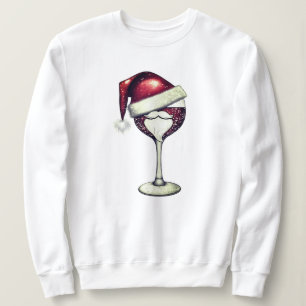 Christmas Wine Shirt Santa Wine Glass Tshirt