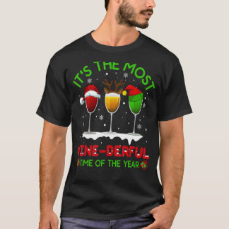 Christmas Wine Xmas Alcohol Pajama PJ Tops For Wo