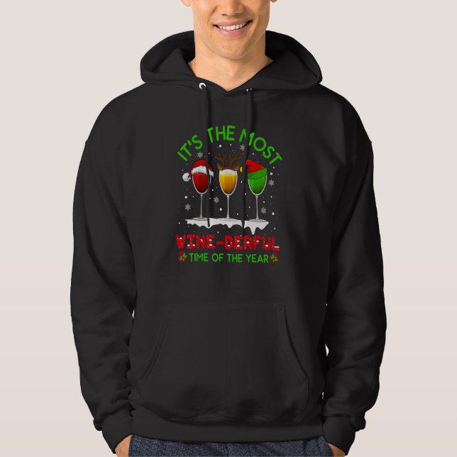 Christmas Wine  Xmas Alcohol Pajama PJ Tops For Wo (Front)