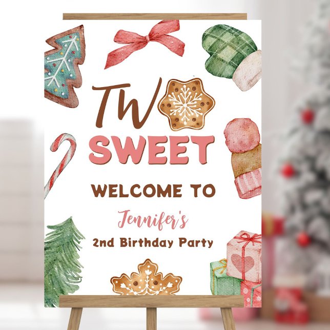 Christmas Winter 2nd Birthday Cute Cookie Welcome Foam Board (Creator Uploaded)