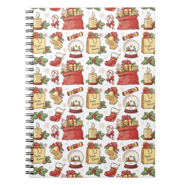 Christmas, Winter and New Year Design Notebook (Front)