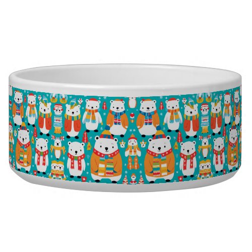 Christmas Winter Animal Party Pattern Bowl