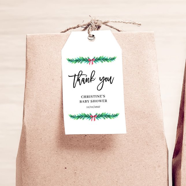 Christmas Winter Baby Shower  Gift Tags (Creator Uploaded)