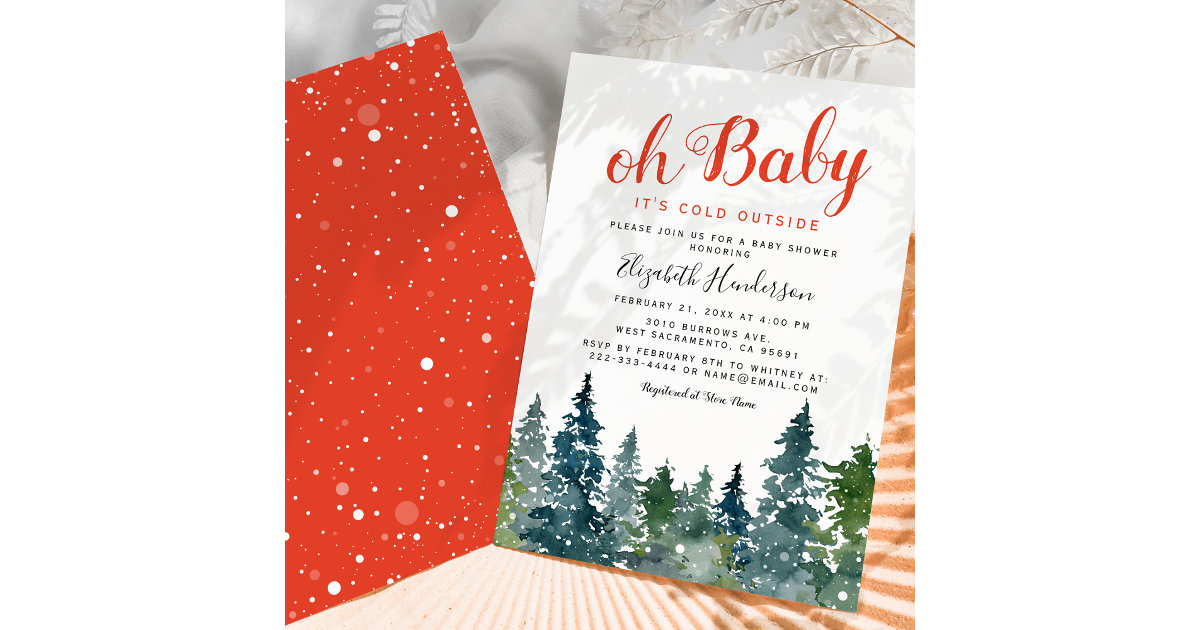 Christmas Winter Baby Shower Invitation Zazzle