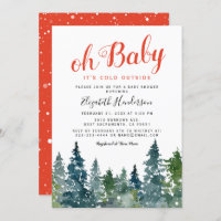 Christmas Winter Baby Shower Invitation