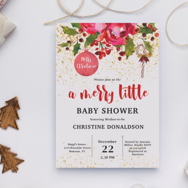 Christmas Winter Baby Shower Party Invitation (Creator Uploaded)
