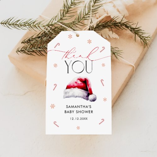 Christmas Winter Baby Shower Thank You Gift Tags