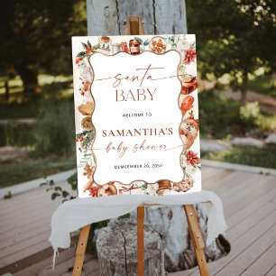 Christmas Winter Baby Shower Welcome Foam Board