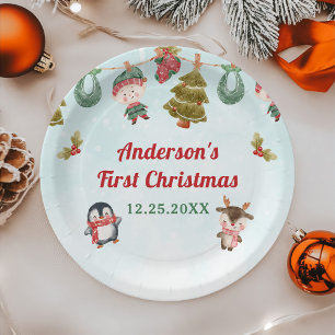 Christmas Winter Birthday Party Paper Plates