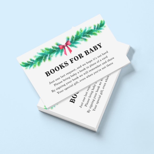 Christmas Winter books for Baby Shower  Enclosure Card (Creator Uploaded)