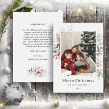 Christmas Winter Bouquet of Red Berries One Photo