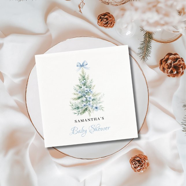 Christmas Winter Boy Baby Shower Napkins (Creator Uploaded)