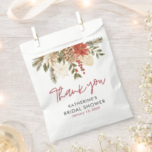 Christmas Winter Bridal Shower Favor Bag