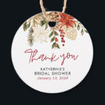 Christmas Winter Bridal Shower  Favor Tags<br><div class="desc">Christmas Winter Bridal Shower Favor Tags. Matching items available.</div>